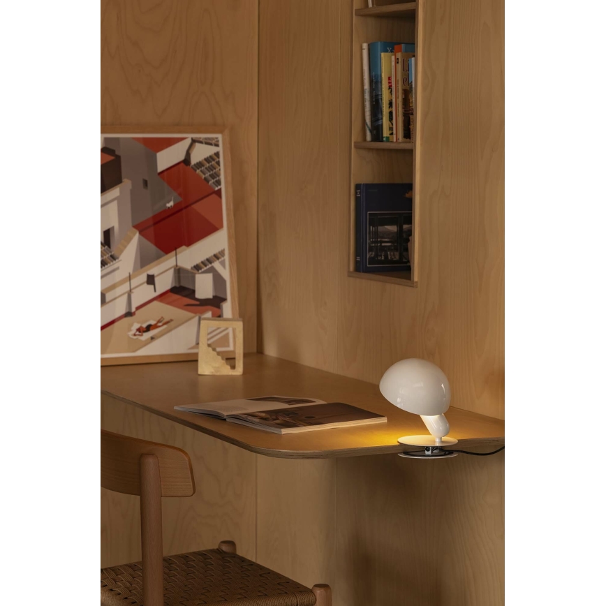 FARO 56101 - Lampa stołowa z klipsem 2w1 BELA 1xE27/15W/230V biała