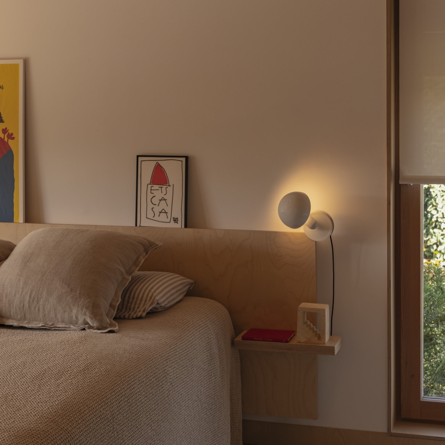 FARO 56101 - Lampa stołowa z klipsem 2w1 BELA 1xE27/15W/230V biała