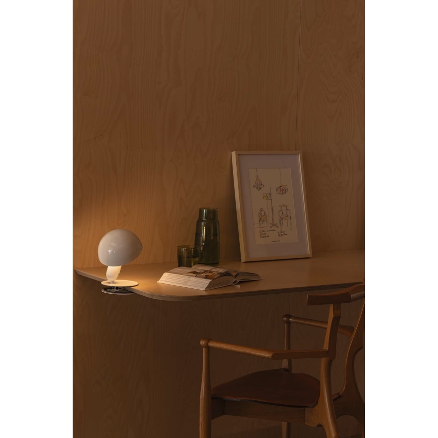 FARO 56101 - Lampa stołowa z klipsem 2w1 BELA 1xE27/15W/230V biała