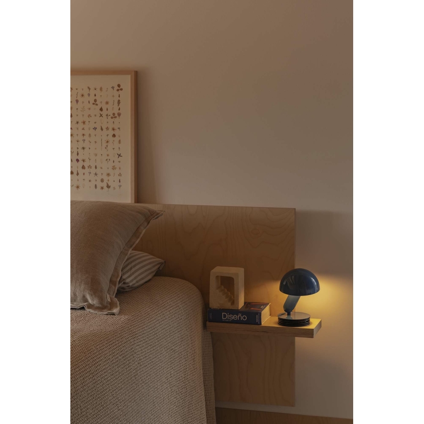 FARO 56102 - Lampa stołowa z klipsem 2w1 BELA 1xE27/15W/230V niebieska