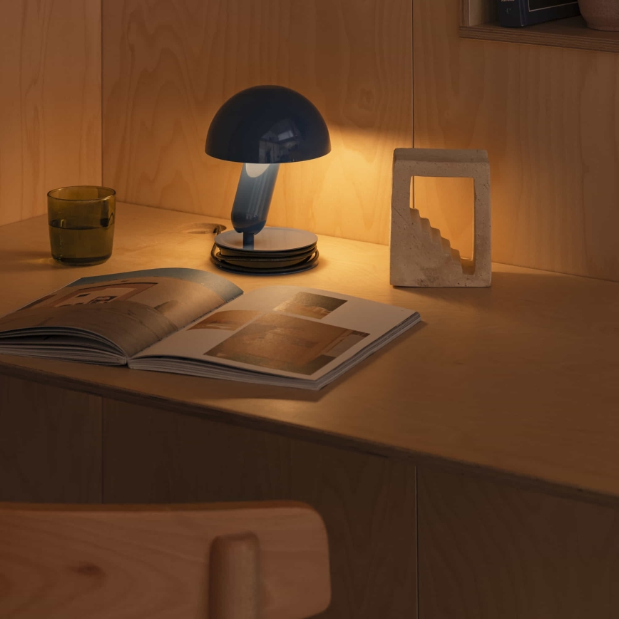 FARO 56102 - Lampa stołowa z klipsem 2w1 BELA 1xE27/15W/230V niebieska