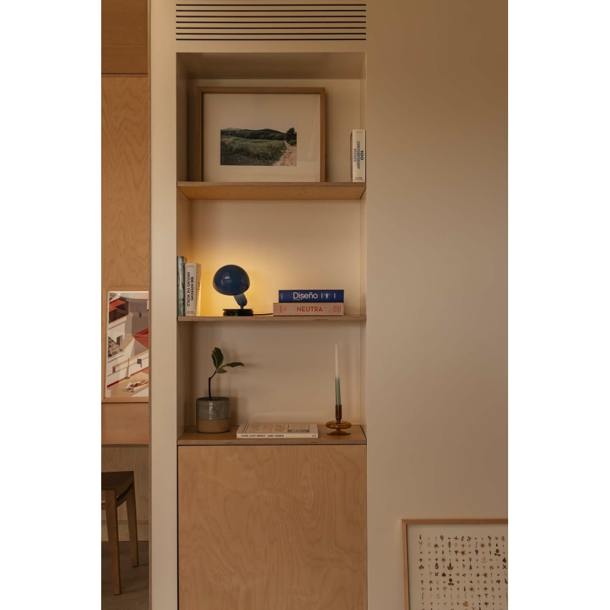 FARO 56102 - Lampa stołowa z klipsem 2w1 BELA 1xE27/15W/230V niebieska