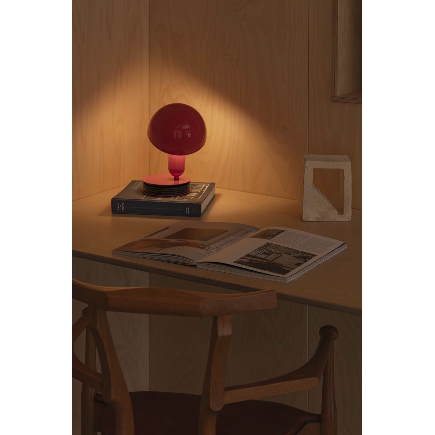 FARO 56103 - Lampa stołowa z klipsem 2w1 BELA 1xE27/15W/230V czerwona