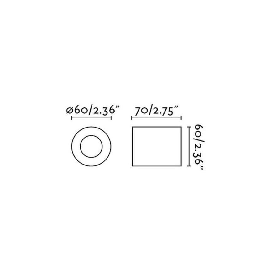 FARO 62151 - Kinkiet TEN 1xE27/20W/230V czarny