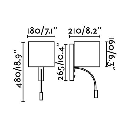 Faro 64323 - LED Kinkiet 1xE27/3W/230V