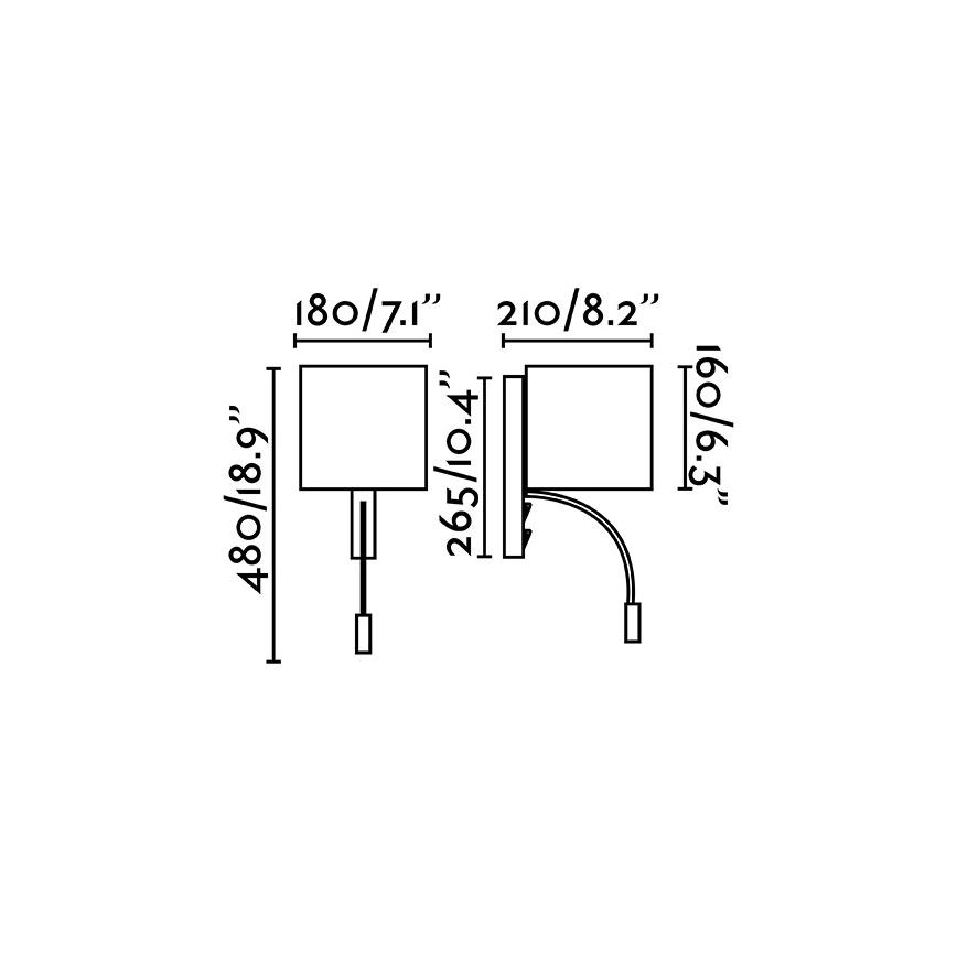 Faro 64323 - LED Kinkiet 1xE27/3W/230V