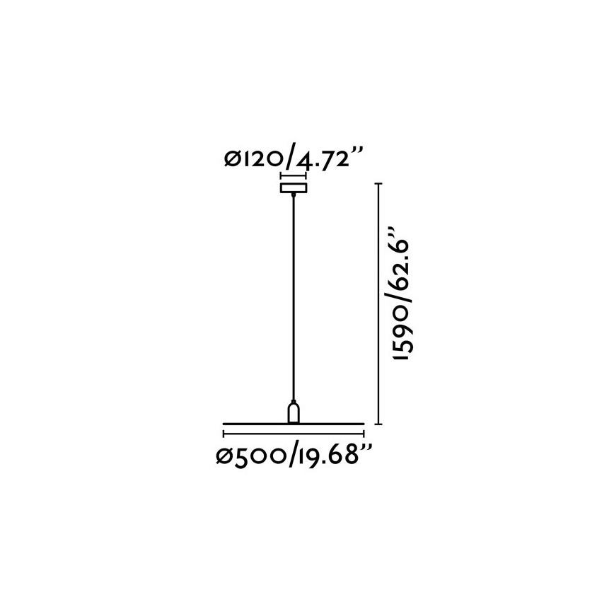 FARO 68145 - Żyrandol na lince PLAT 1xE27/60W/230V