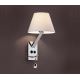 FARO 68506 - LED Lampka ścienna MOMA 1xE27/60W/100-240V + 1xLED/1W