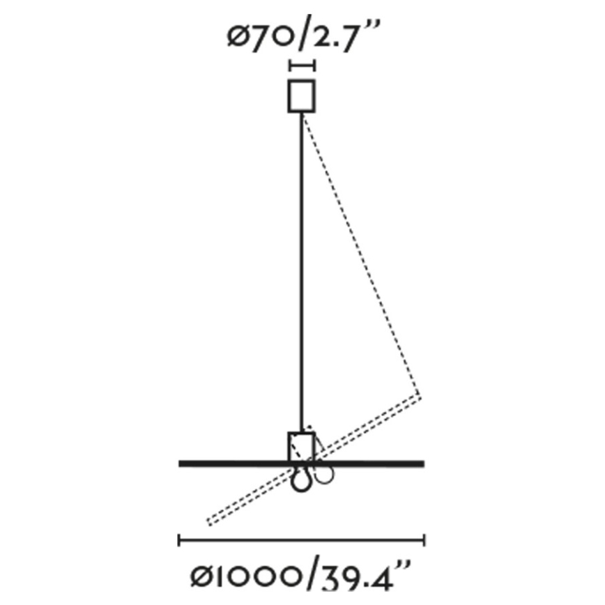 FARO 68590-70 - Żyrandol na lince COSTAS 1xE27/15W/230V śr. 100 cm czarny/rattan