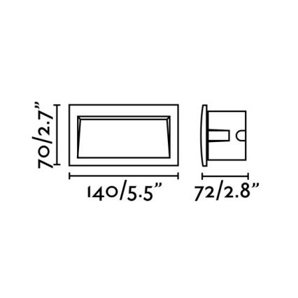 FARO 70147 - Zewnętrzna oprawa wpuszczana SEDNA-2 LED/3W/230V IP65