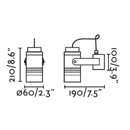 FARO 70260 - Kinkiet zewnętrzny LIT 1xGU10/8W/230V IP54