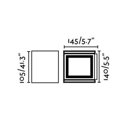 FARO 70270 - LED Kinkiet zewnętrzny OLAN 2xLED/3W/230V IP54