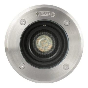 FARO 70310 - Zewnętrzna oprawa najazdowa GEISER 1xGU10/8W/230V IK08 IP67 ze stali nierdzewnej