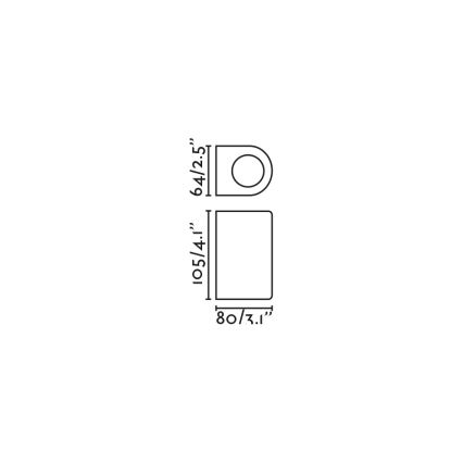 FARO 70324 - Zewnętrzny kinkiet ESTELA 1xGU10/5W/230V IP65 brązowy