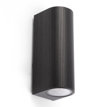 FARO 70327 - Zewnętrzny kinkiet ESTELA 2xGU10/5W/230V IP65 czarny