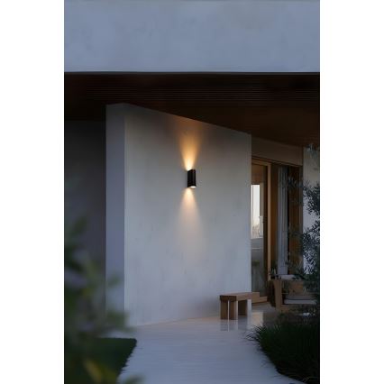 FARO 70327 - Zewnętrzny kinkiet ESTELA 2xGU10/5W/230V IP65 czarny