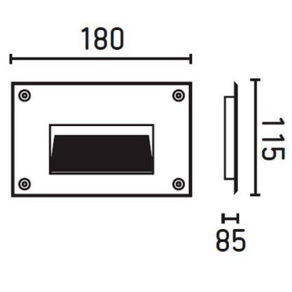 FARO 70451 - LED Zewnętrzne oświetlenie wpuszczane  STORE LED/2W/230V IP65