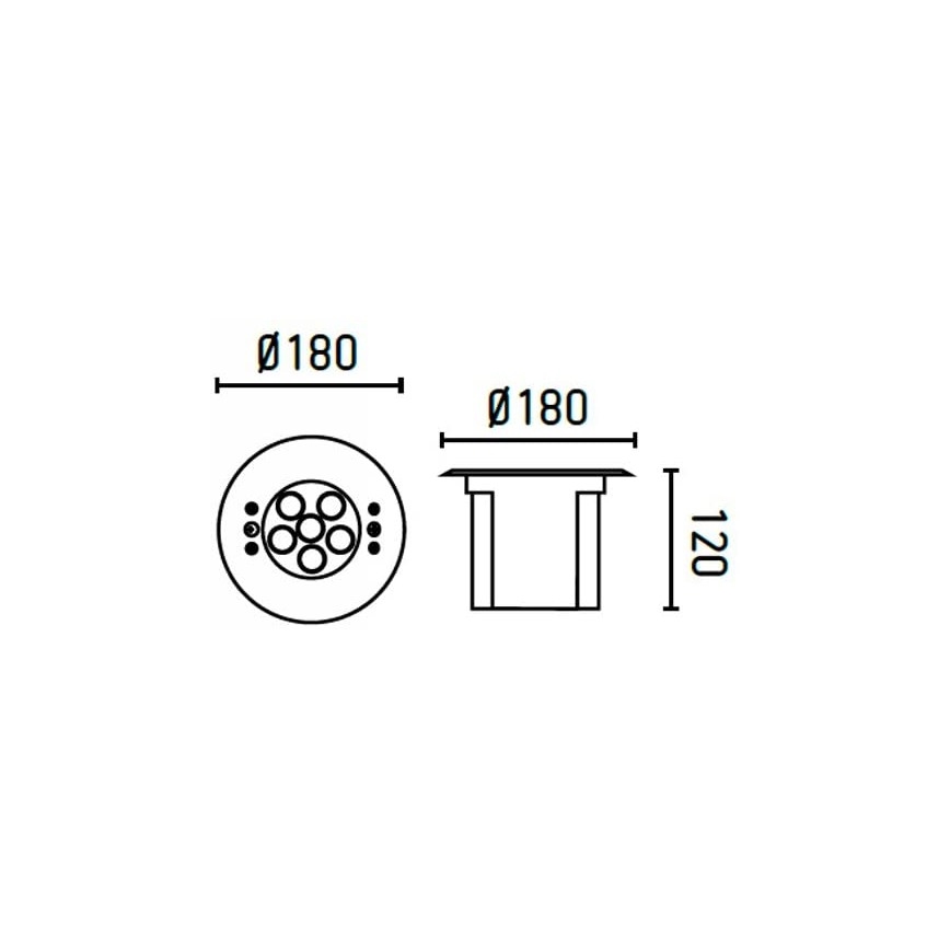 FARO 70456 - LED RGB Oświetlenie zewnętrzne wpuszczane EDEL LED/18W/24V IP68