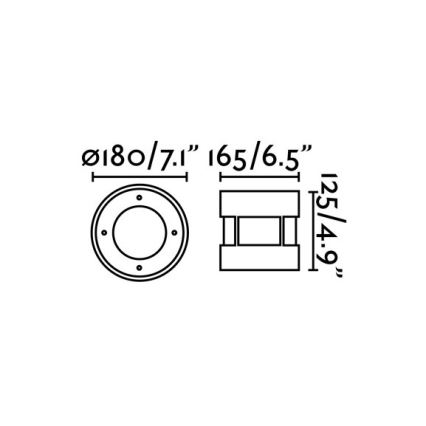 FARO 70589 - LED Zewnętrzna oprawa najazdowa SURIA-12 LED/12W/230V IK08 IP67