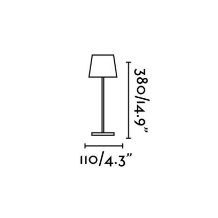 FARO 70776 - LED LED Zewnetrzna dotykowa lampa stołowa TOC LED/2,2W/230V IP54