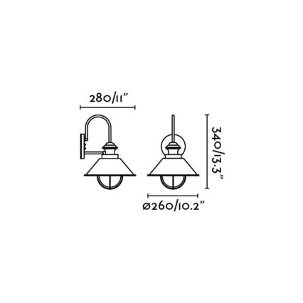 FARO 71128 - Kinkiet zewnętrzny NAUTICA 1xE27/11W/230V