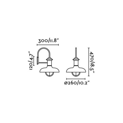 FARO 71140 - Kinkiet zewnętrzny ESTORIL 1xE27/60W/230V