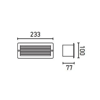 FARO 71480 - Kinkiet zewnętrzny ESCA 1xE27/40W/100-240V IP44