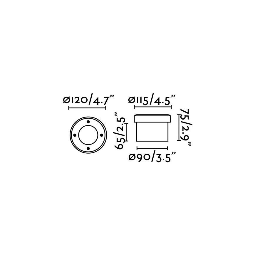 FARO 71495 - LED Zewnętrzna oprawa najazdowa LIO 1xGX53/6W/230V IK08 IP67