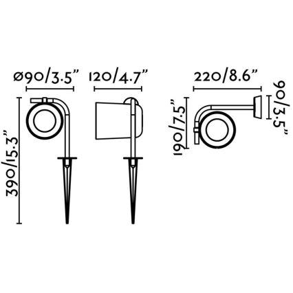 FARO 71546 - Kinkiet zewnętrzny FLOW 1xGU10/8W/230V IP65