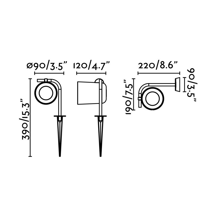 FARO 71546 - Kinkiet zewnętrzny FLOW 1xGU10/8W/230V IP65