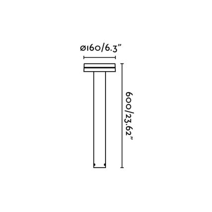 FARO 71948 - LED Lampa zewnętrzna ESPOT LED/9W/230V 2200/2700/3200/4000K IK07 IP65 60 cm antracyt