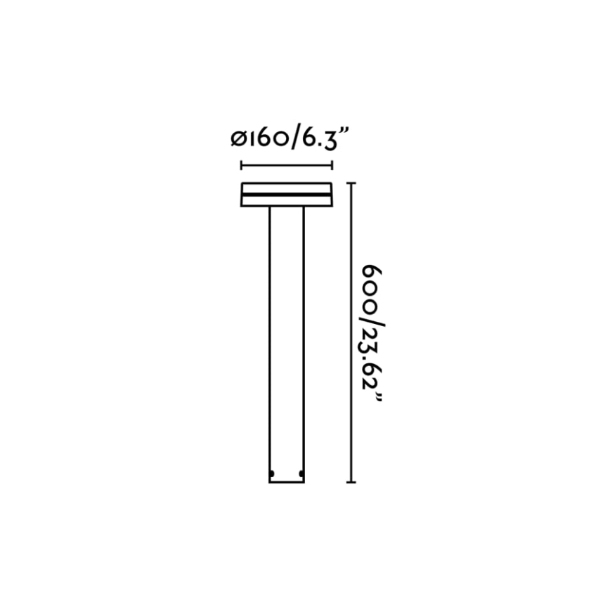 FARO 71949 - LED Lampa zewnętrzna ESPOT LED/9W/230V 2200/2700/3200/4000K IK07 IP65 60 cm brązowa