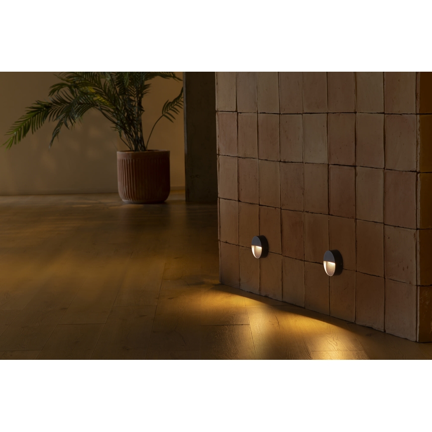 FARO 71960 - LED oprawa schodowa DUNE LED/3W/230V 2200/2700/3200/4000K IP65 antracyt okrągły