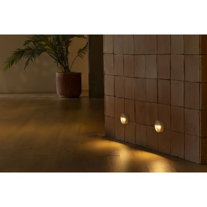 FARO 71961 - Oprawa schodowa LED DUNE LED/3W/230V 2200/2700/3200/4000K IP65 biała, okrągła