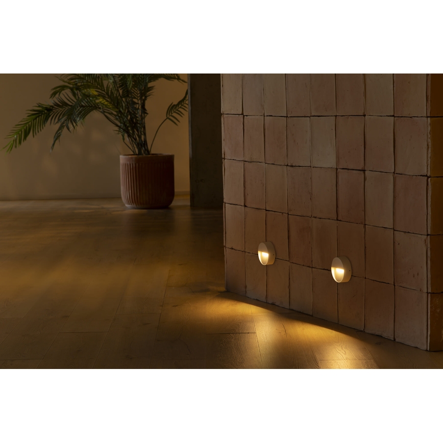 FARO 71961 - LED oprawa schodowa DUNE LED/3W/230V 2200/2700/3200/4000K IP65 biała okrągła