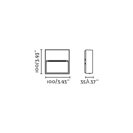 FARO 71965 - LED oprawa schodowa DUNE LED/3W/230V 2200/2700/3200/4000K IP65 brązowa kwadratowa