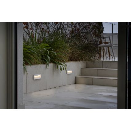 FARO 71967 - Oprawa schodowa LED DUNE LED/6W/230V 2200/2700/3200/4000K IP65, biała, prostokątna