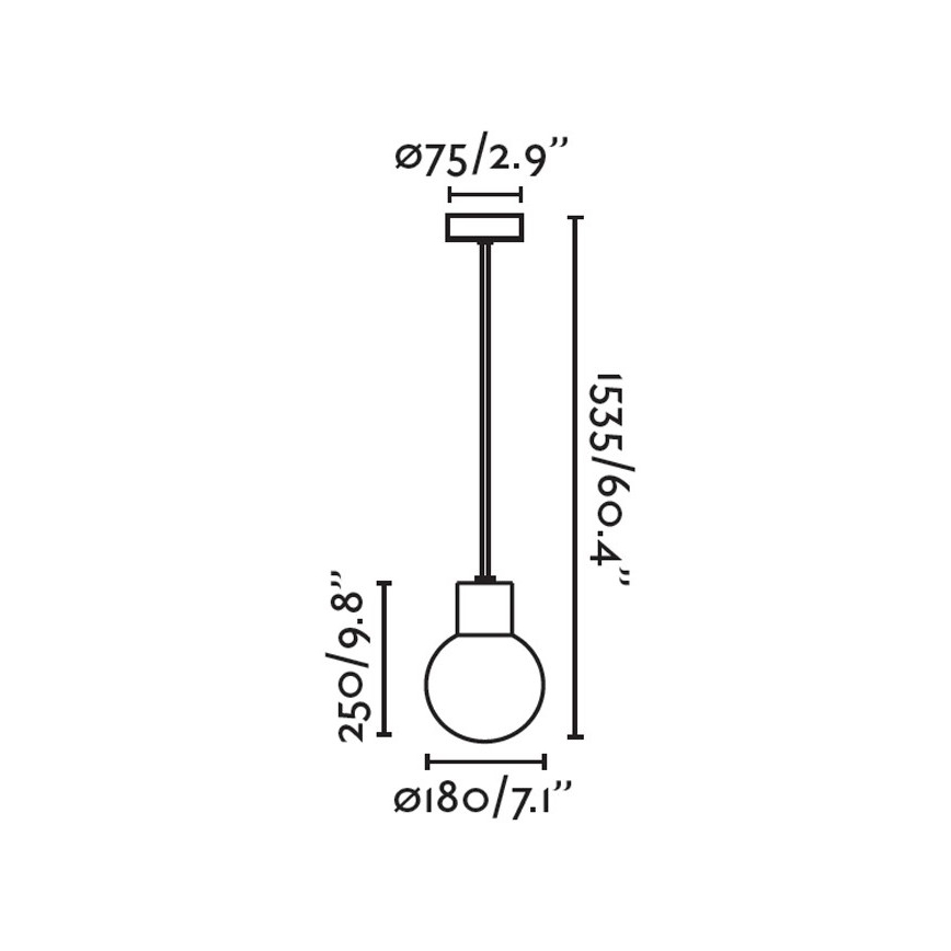FARO 74427C-01 - Żyrandol na lince MOON 1xE27/15W/230V IP44
