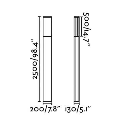 FARO 74444E - Lampa zewnętrzna DATNA 2G11/36W/230V IP65