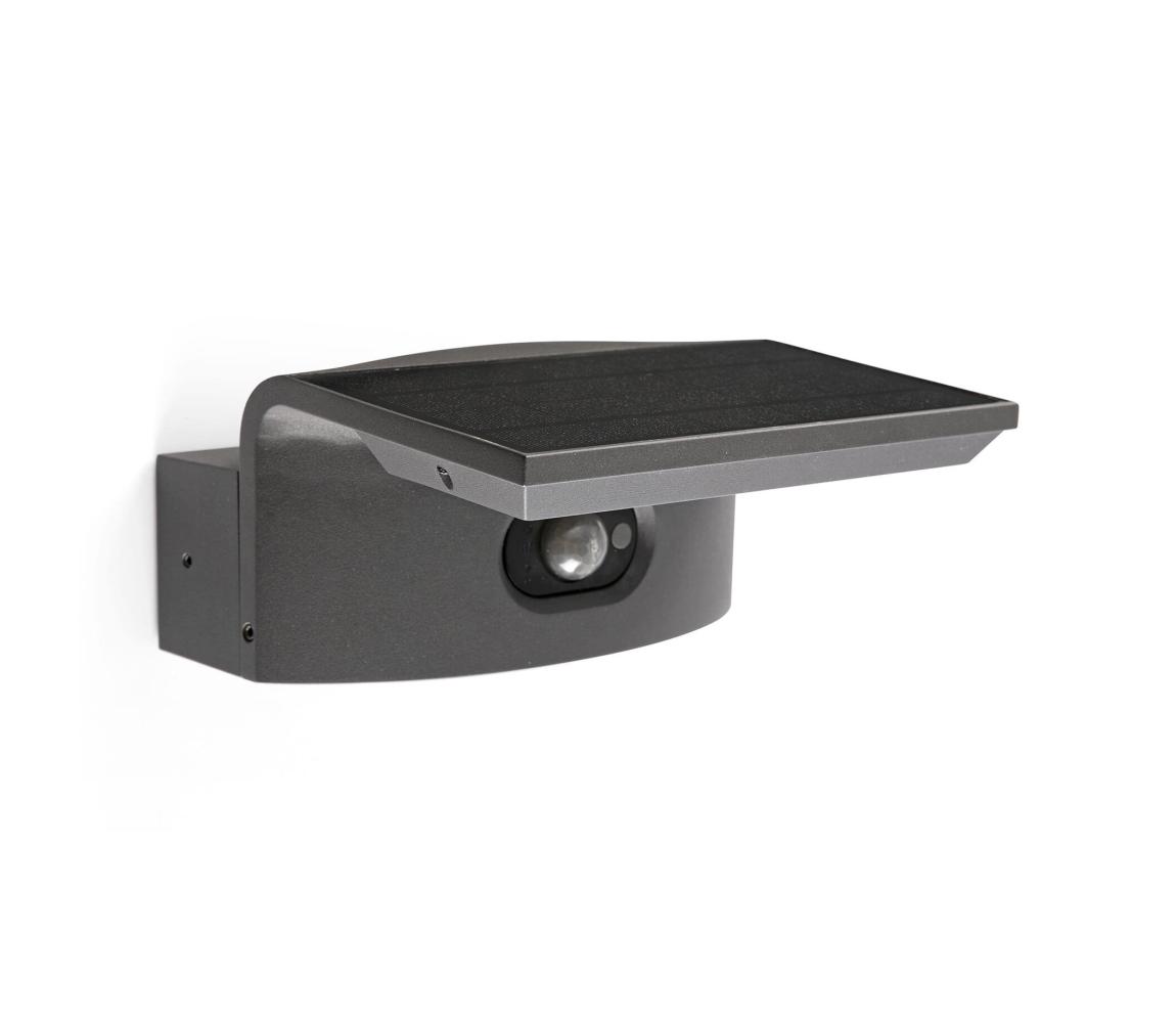 FARO 74456 - LED solarny kinkiet z czujnikiem LUMA LED/5W/3,7/230V IP65 antracyt