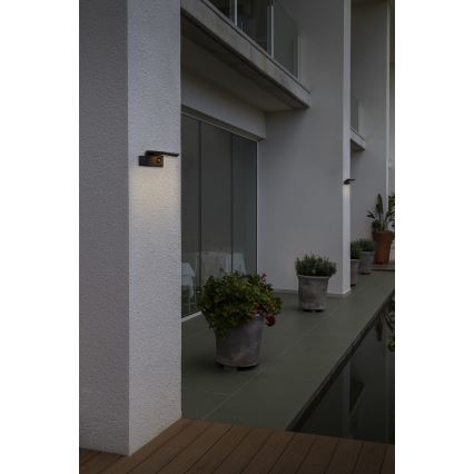 FARO 74456 - LED solarny kinkiet ścienny LUMA z czujnikiem LED/5W/3,7/230V IP65 antracyt