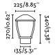 FARO 75001 - Lampa zewnętrzna WILMA 1xE27/100W/230V IP44