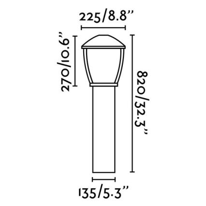 FARO 75003 - Lampa zewnętrzna WILMA 1xE27/100W/230V IP44