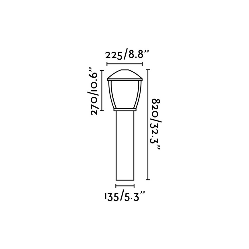 FARO 75003 - Lampa zewnętrzna WILMA 1xE27/100W/230V IP44