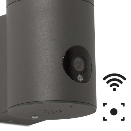 FARO 75701 - LED Kinkiet zewnętrzny z kamerą ORWEL LED/9W/230V IP54