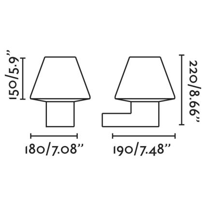 FARO - Zewnętrzna lampa ścienna APLIQUE 1xE27/15W/230V IP44