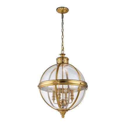 Feiss - Żyrandol na łańcuchu ADAMS 4xE14/60W/230V złoty