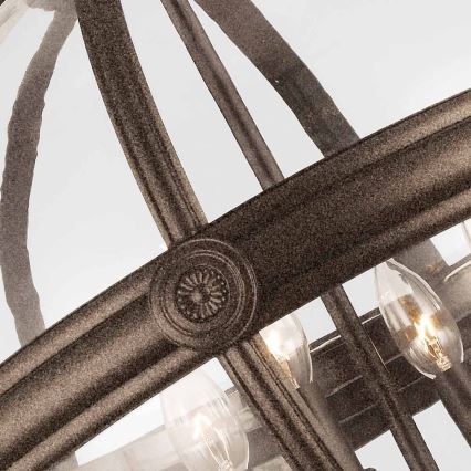Feiss - Żyrandol na łańcuchu ADAMS 4xE14/60W/230V brąz
