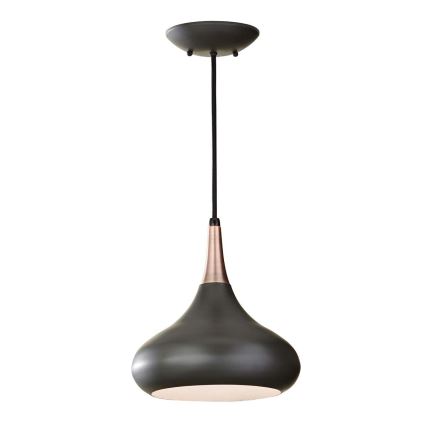 Feiss - Lampa wisząca na lince BESO 1xE27/60W/230V śr. 25,4 cm czarna/miedziana