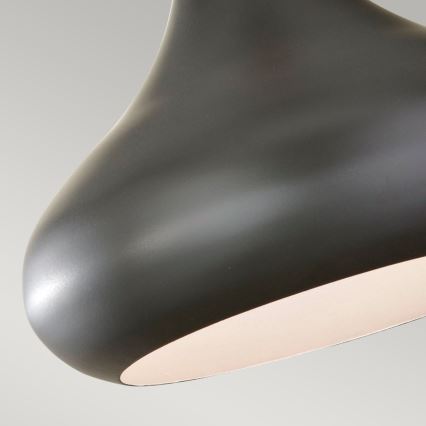 Feiss - Lampa wisząca na lince BESO 1xE27/60W/230V śr. 25,4 cm czarna/miedziana
